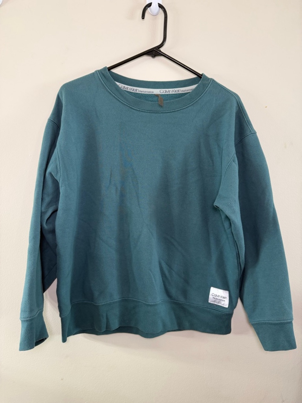 Calvin Klein Performance Teal Crewneck Sweatshirt Size Medium Athleisure